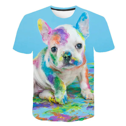 Digital Cartoon Print Loose Fit Men's T-shirt