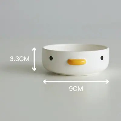 Creative Cute Pure Color Ceramic Rice Bowl