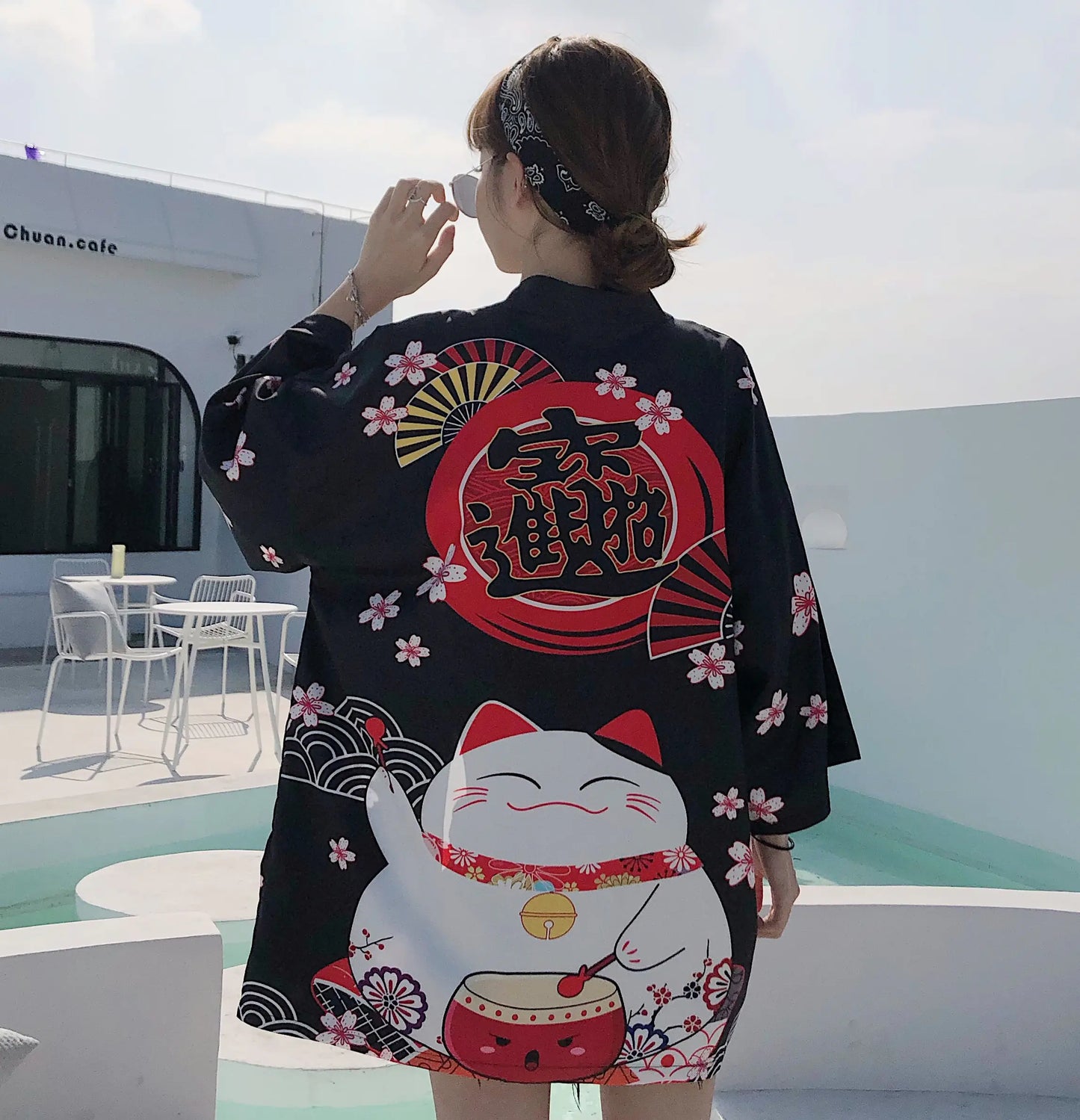 Japanese Style Kimono Cardigan for Women (Loose Fit)