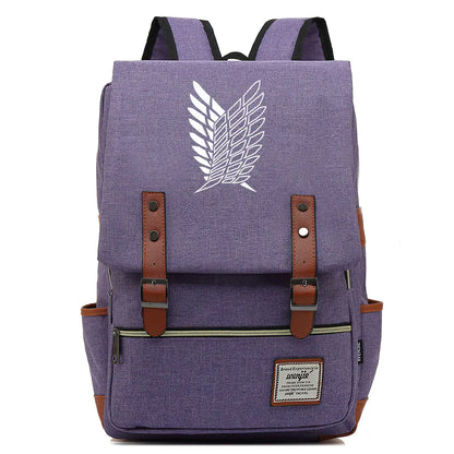 Attack on Titan Anime Backpack for Students, Unisex