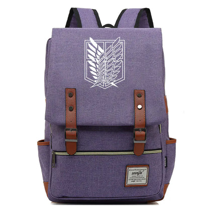 Attack on Titan Anime Backpack for Students, Unisex