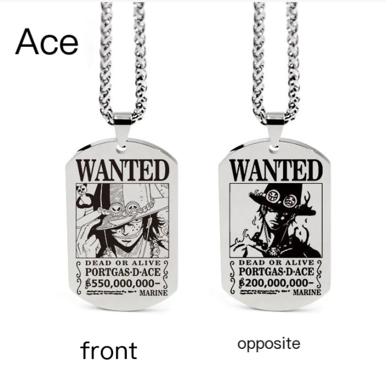 One Piece Inspired Necklace Pendant with Keychain