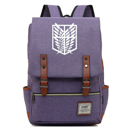 Attack on Titan Anime Backpack for Students, Unisex