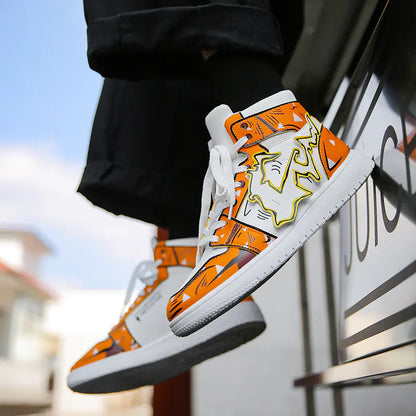 Summer Men's Breathable Couple Sneakers - Demon Slayer Design