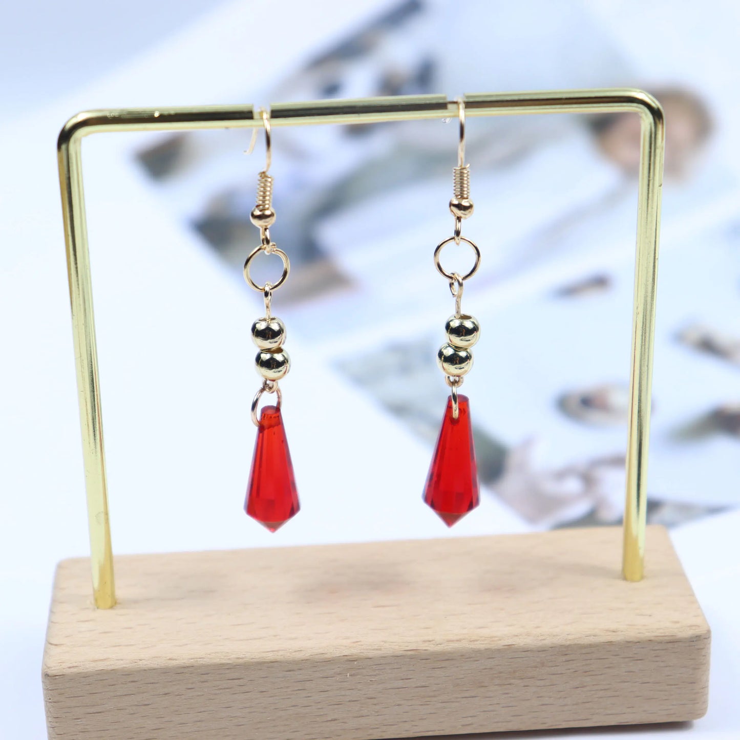 Anime Crystal Dangle Earrings for Cosplay Fashion