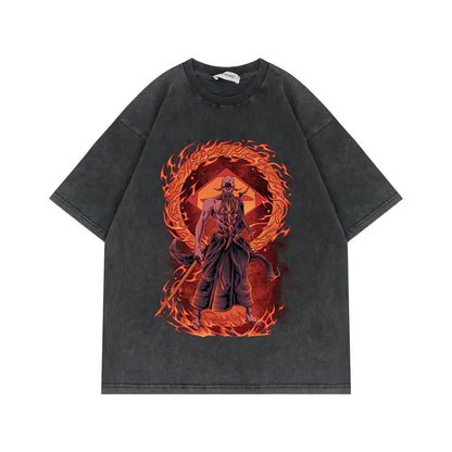 280g Vintage Anime Oversized Cotton T-Shirt