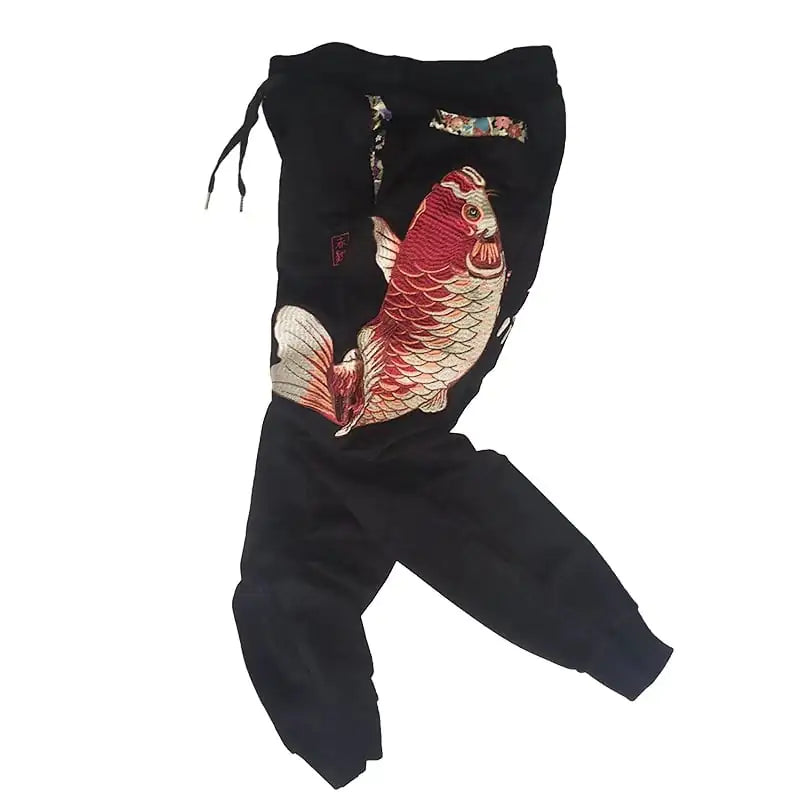 Embroidered Cotton Sweatpants for Men