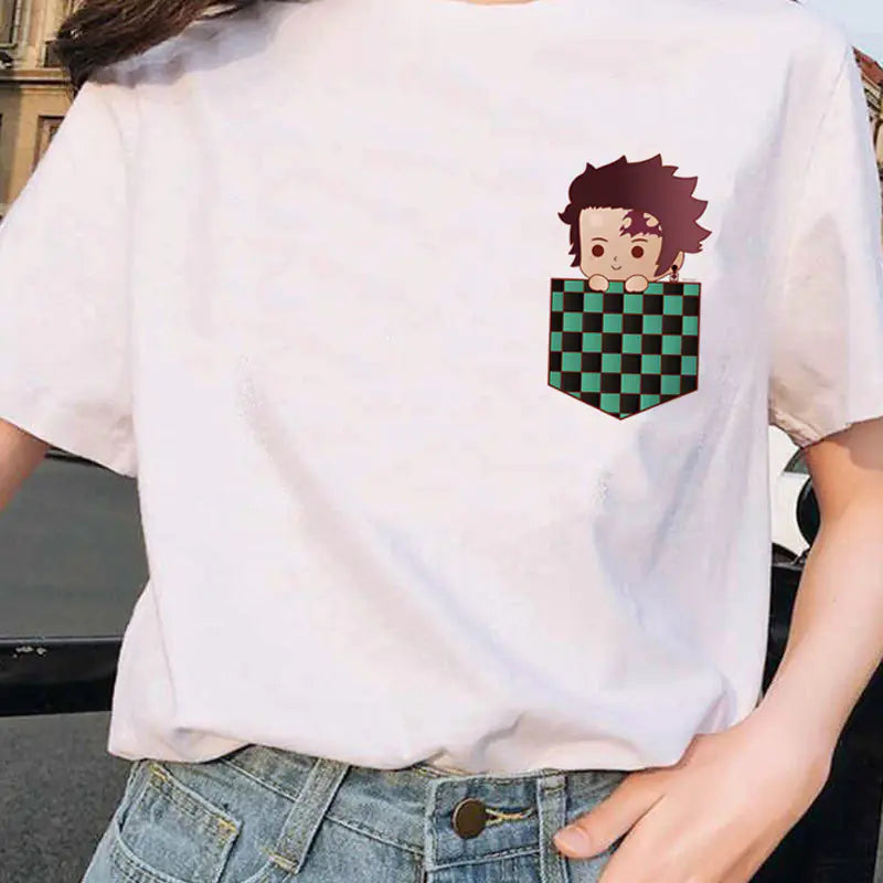 Demon Slayer Printed Short Sleeve T-Shirt for Women