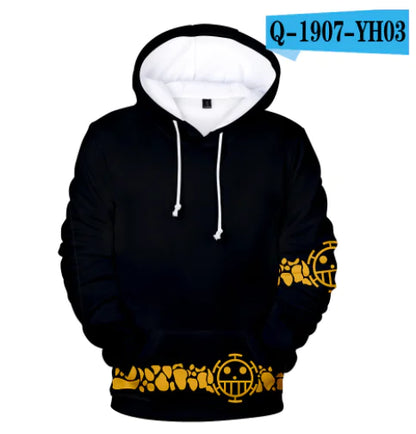 One Piece Anime Digital Print Hoodie