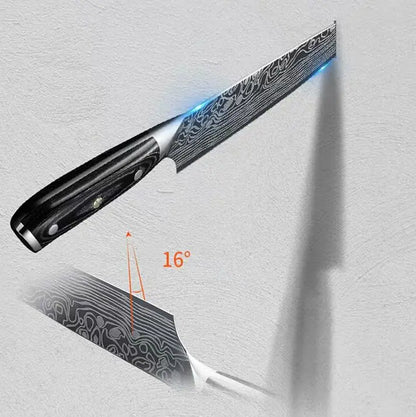 Damascus Chef Knife for Japanese Sushi and Cooking