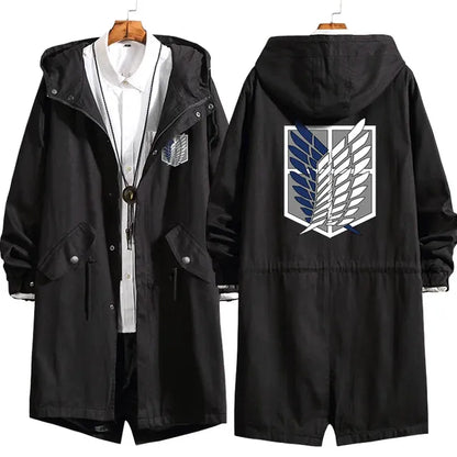 Attack on Titan Long Trench Coat - Eren, Levi, Armin