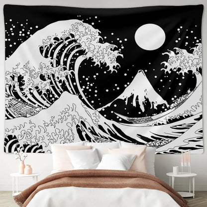 Ukiyo-e Wave Tapestry for Home Decoration Wall Art