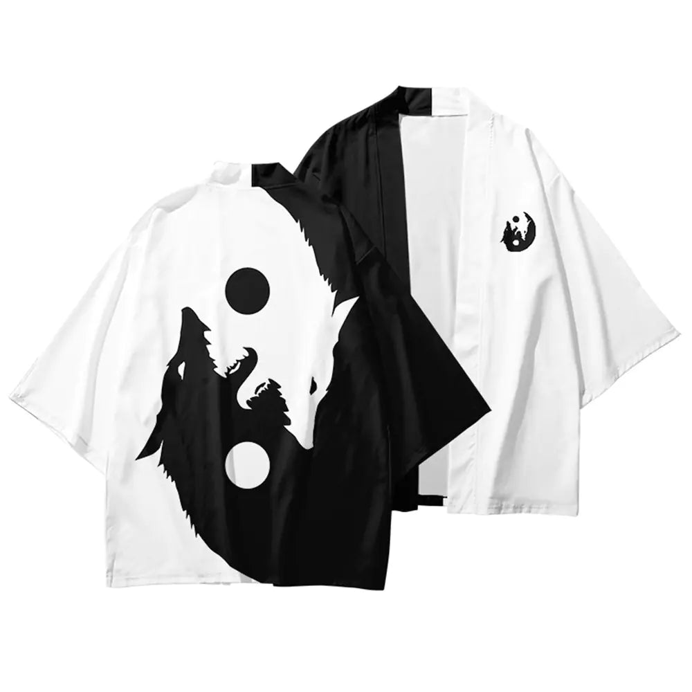 2023 Japanese Ukiyo-e Style Kimono Cardigan Shirt