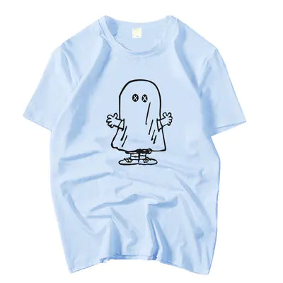 Cartoon Short Sleeve T-Shirt for Students, Unisex