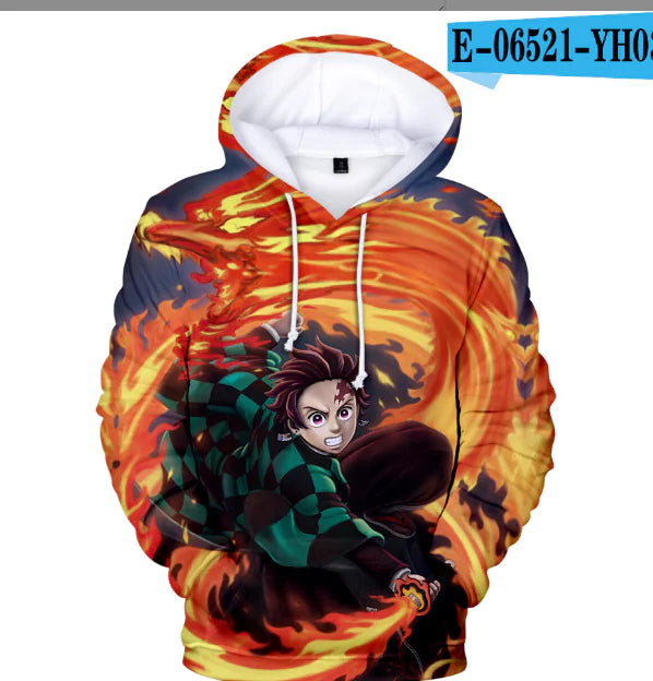Demon Slayer Tanjiro Kamado 3D Hooded Sweatshirt