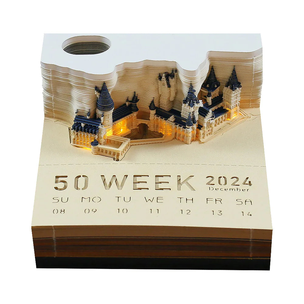 3D Paper Carving Tree House & Castle Calendar