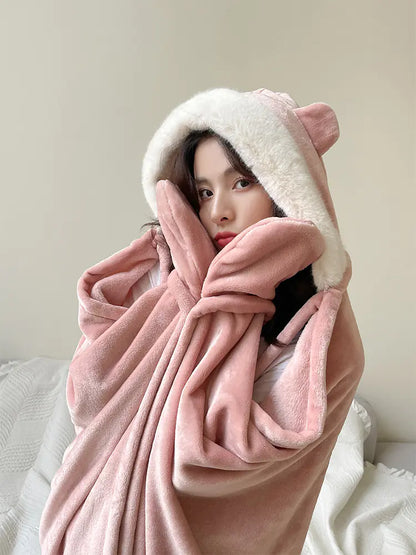 Winter Warm Shawl Blanket Cloak for Women