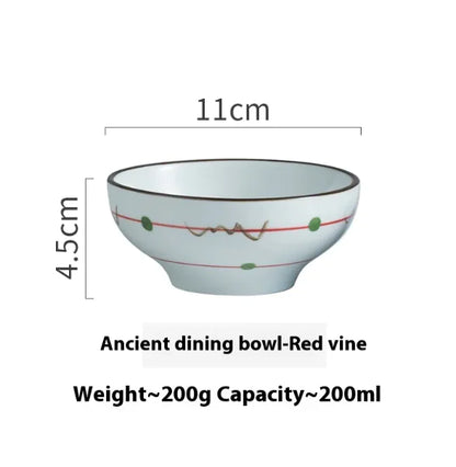 Personality Retro Ceramic Rice Bowl