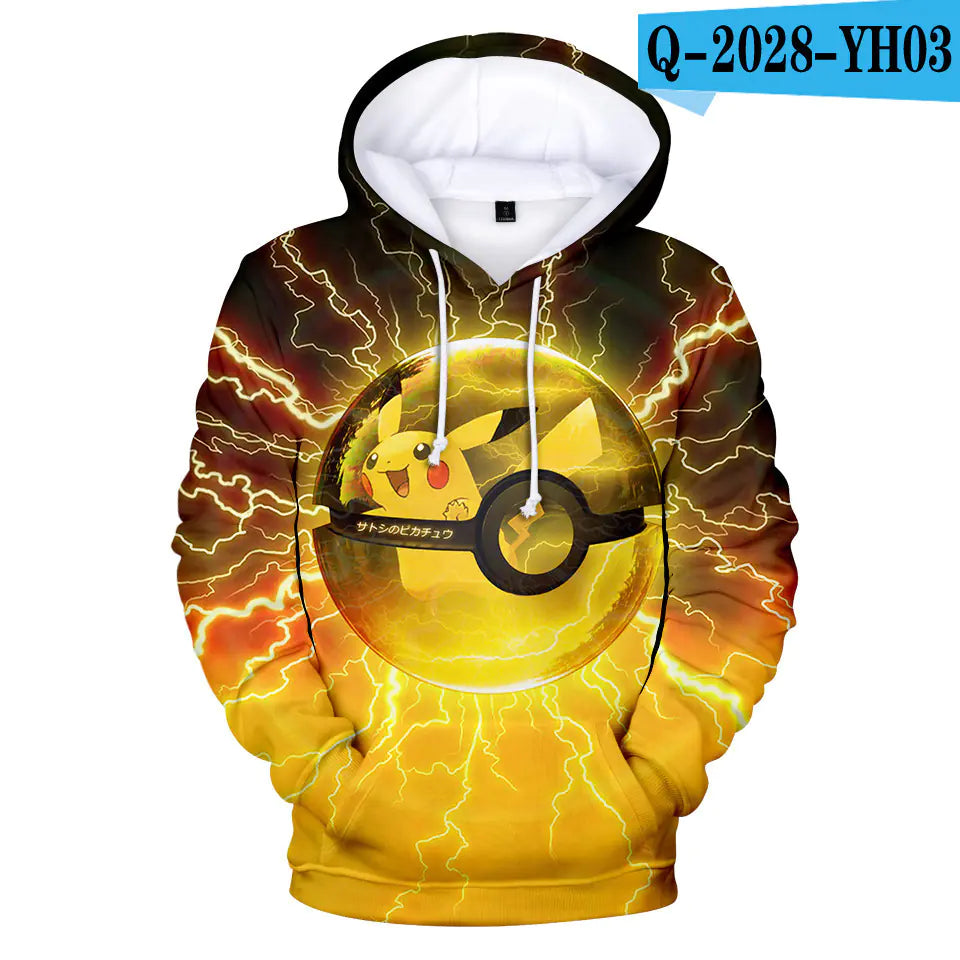 Pokemon Hoodie with Pet Character Print