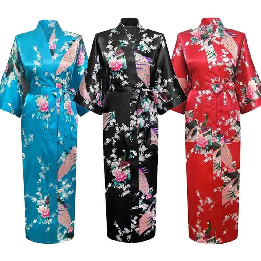 Plus Size Dark Green Wedding Dress & Kimono Robe