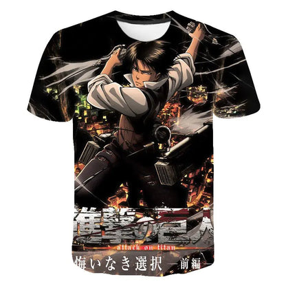 Attack On Titan 3D Digital Print Graphic T-Shirt