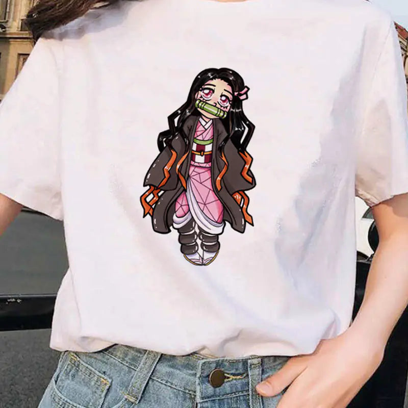 Demon Slayer Printed Short Sleeve T-Shirt for Women