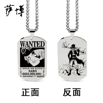 One Piece Inspired Necklace Pendant with Keychain
