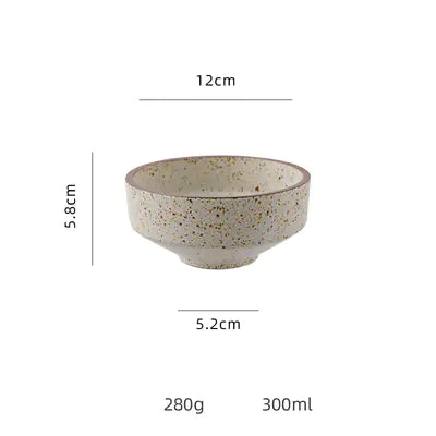 Japanese Style Creative Retro Rough Pottery Rice Bowl