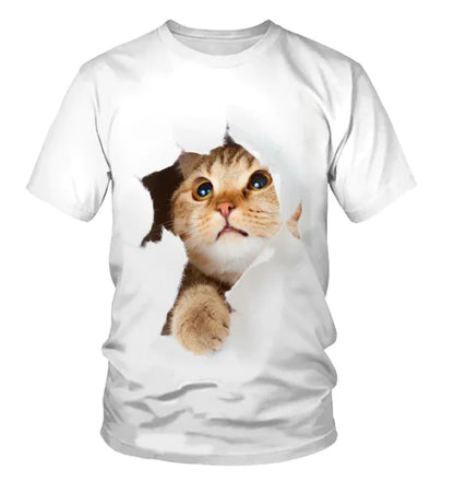 Digital Cartoon Print Loose Fit Men's T-shirt