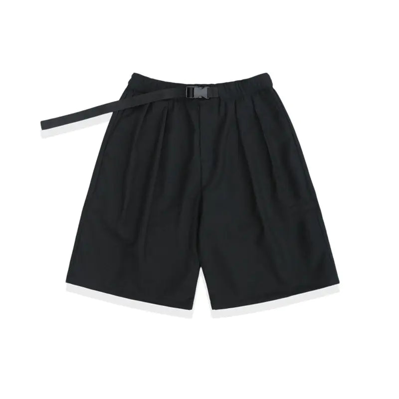 Loose Japanese Drape Suit Shorts - Casual Five-point Pants
