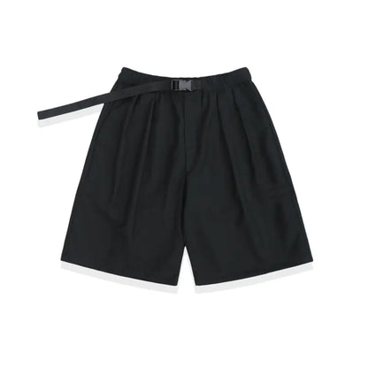 Loose Japanese Drape Suit Shorts - Casual Five-point Pants