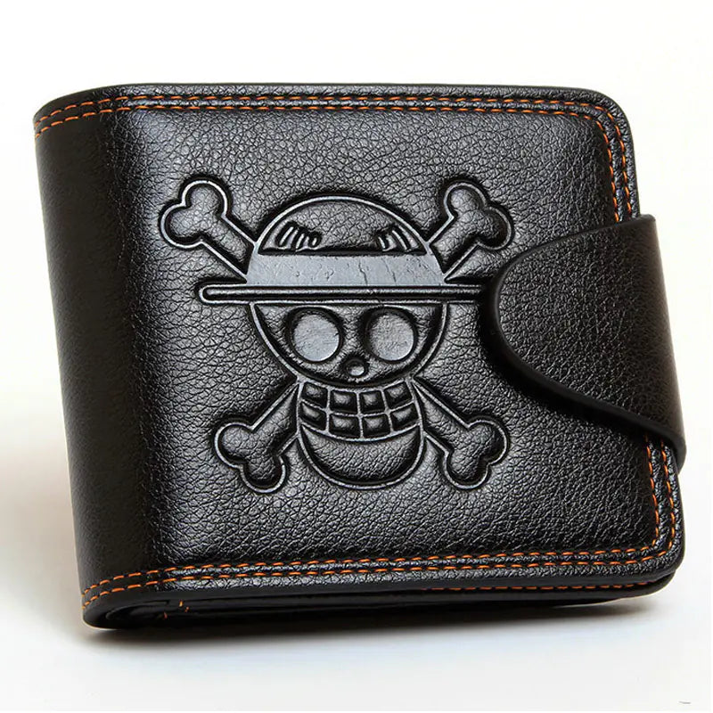 One Piece Anime Wallet - Luffy Skull Design (Short)