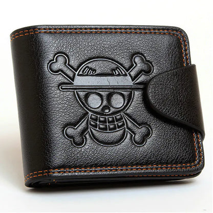 One Piece Anime Wallet - Luffy Skull Design (Short)