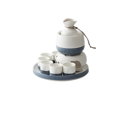 Japanese Style Ceramic Wine Set for Home Use