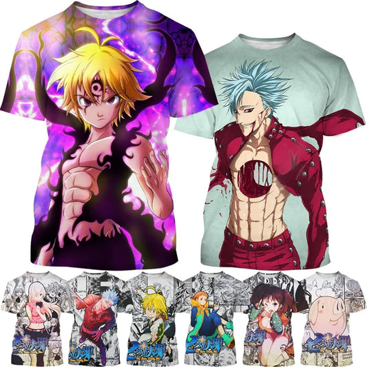 Men's, Women's, Teen's, Child's, Unisex, Hot selling Anime Character Creative Design 3D Printing Cool and Personalized Fashion T-shirt