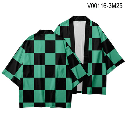 Demon Slayer Anime Haori Kimono Set with Cape