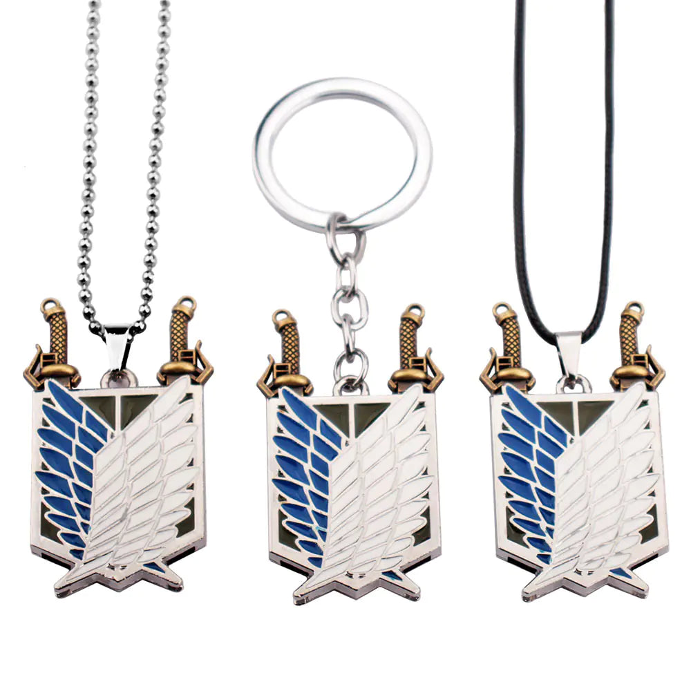 Attack on Titan Four Corps Metal Keychain Set