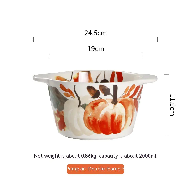 Pastoral Style Ceramic Rice Bowl for Tableware