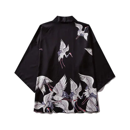 Japanese Ukiyo-e Koi Fish Kimono Cape for Cosplay