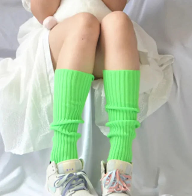 Japanese Solid Color Bunching Socks