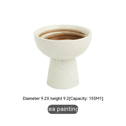 Japanese-style Ceramic Tall Bowl for Snacks