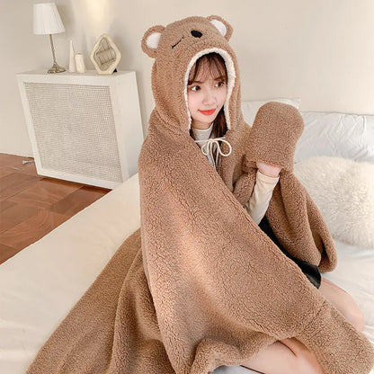 Winter Warm Shawl Blanket Cloak for Women