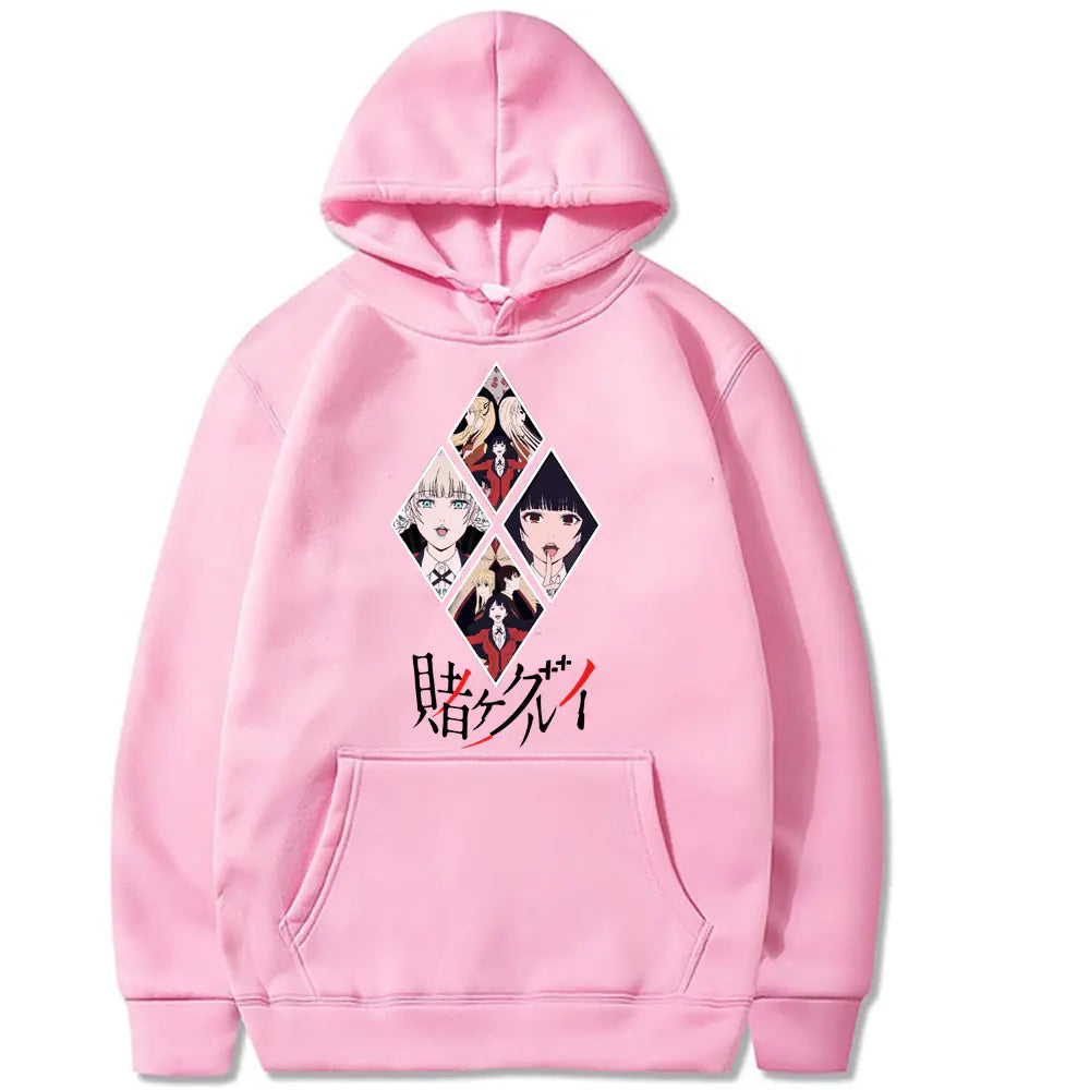 Kakegurui Printed Loose Fit Hoodie Sweatshirt