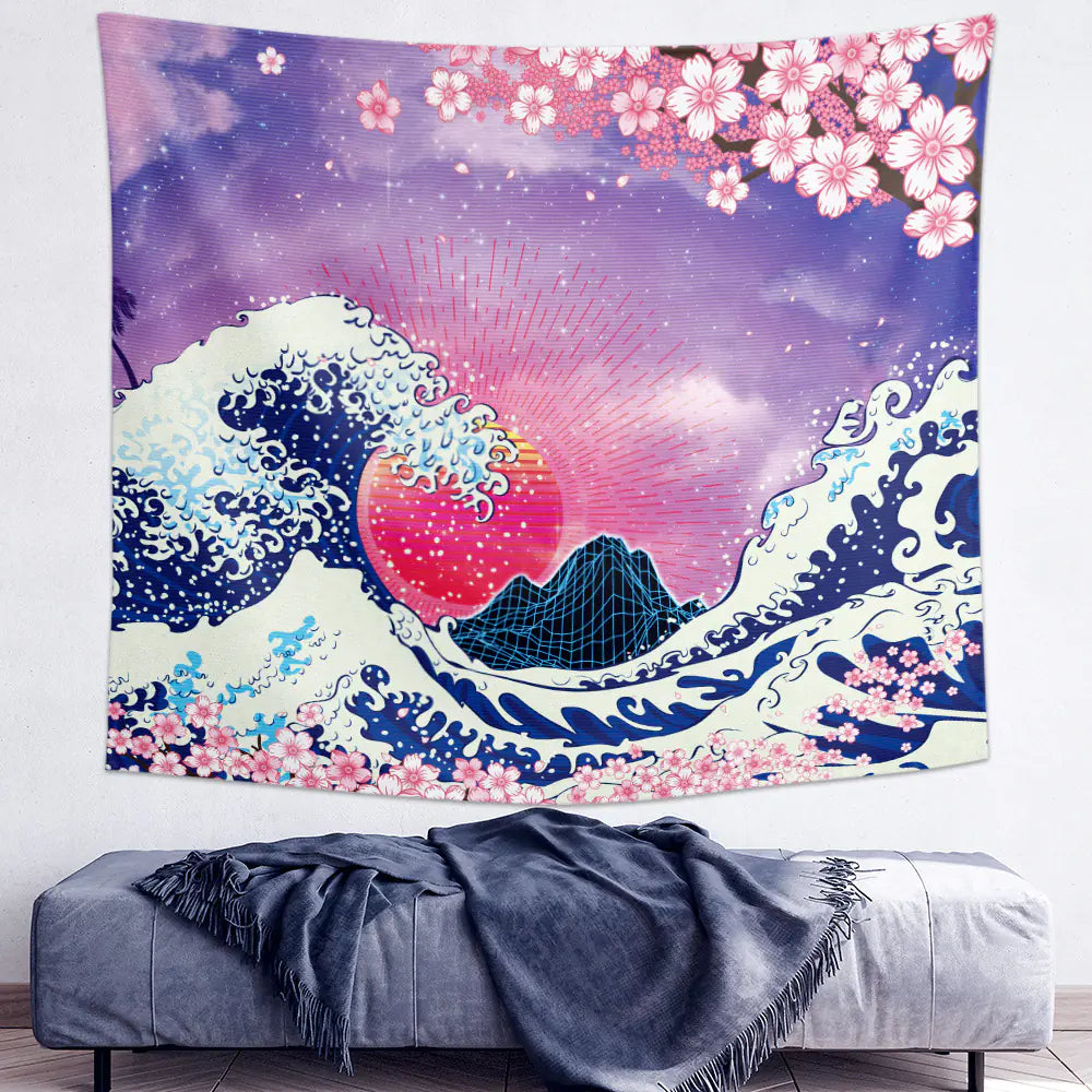 Ukiyo-e Wave Tapestry for Home Decoration Wall Art