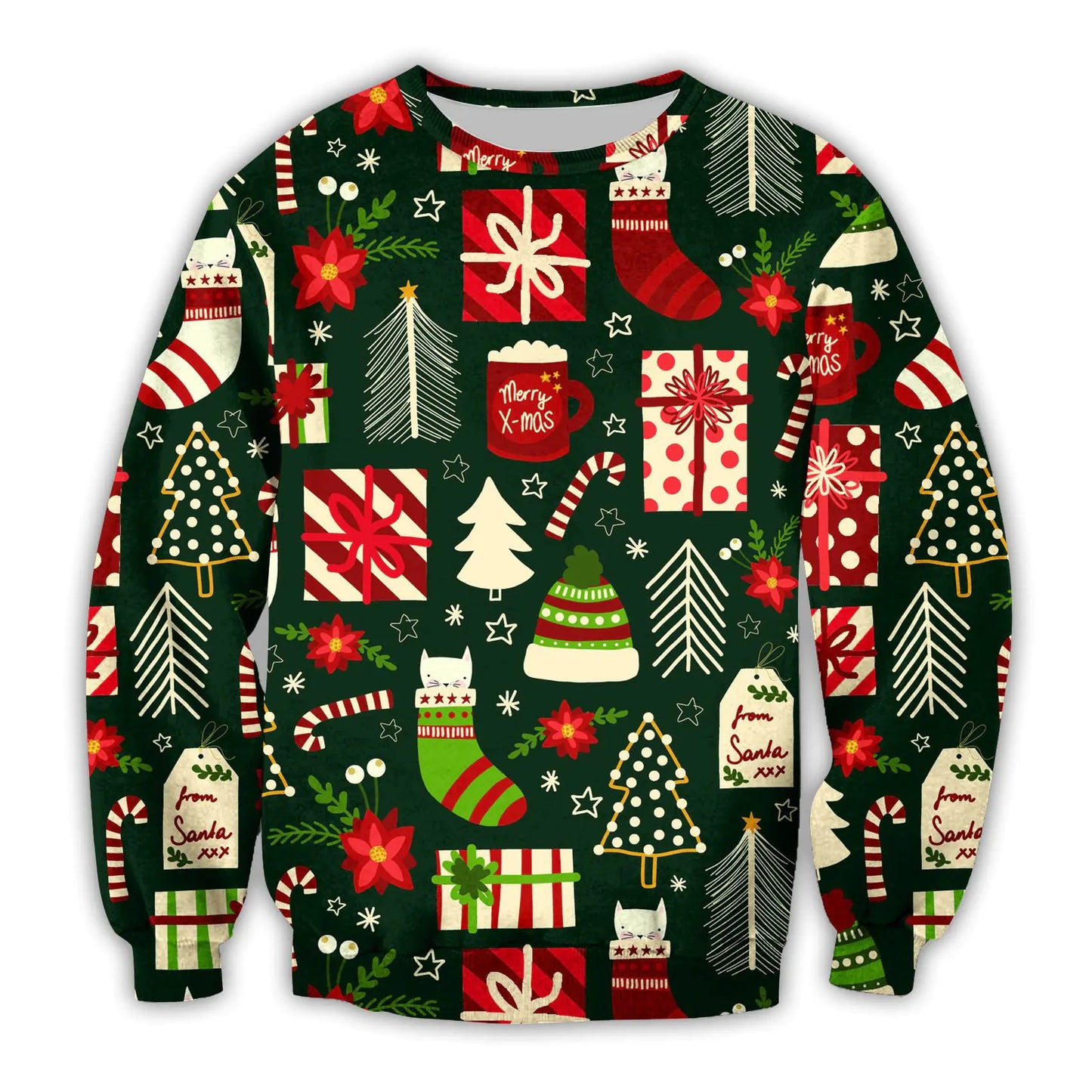 3D Digital Printed Christmas Sweatshirt