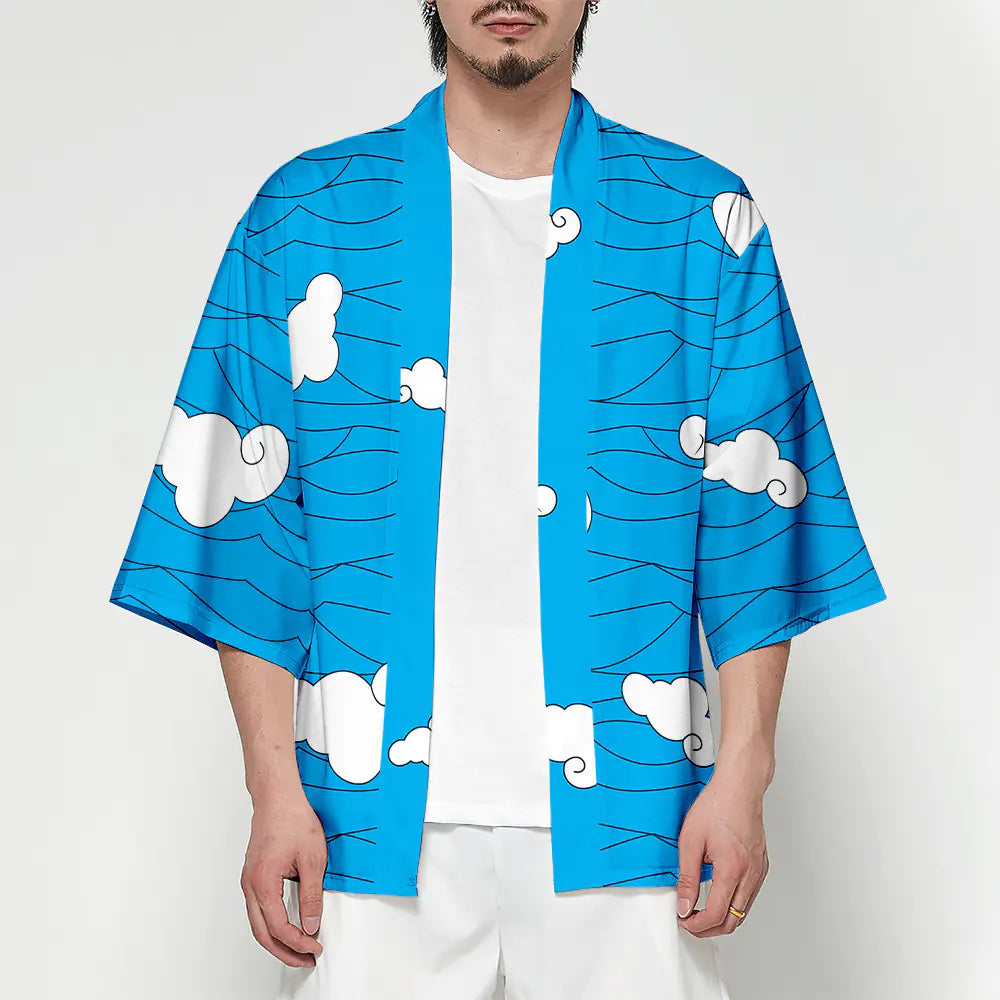 Demon Slayer Anime Haori Kimono Set with Cape