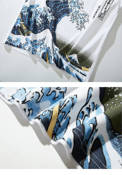 Kanagawa Wave Ukiyo-e T-Shirt for Couples (Unisex)
