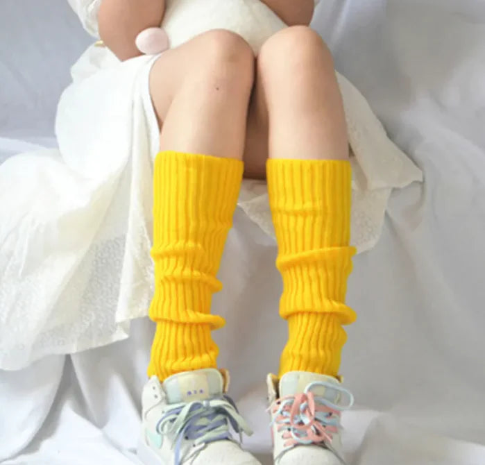 Japanese Solid Color Bunching Socks