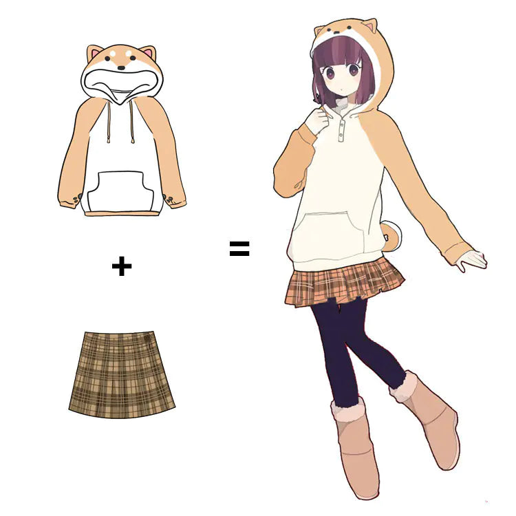 Shibu Inu Themed Hoodie for Pets - Anime Sweatshirt