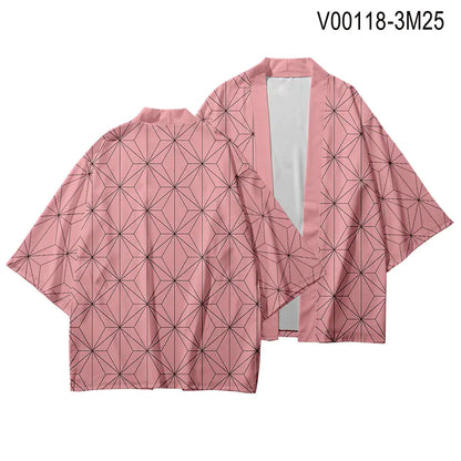 Demon Slayer Anime Haori Kimono Set with Cape